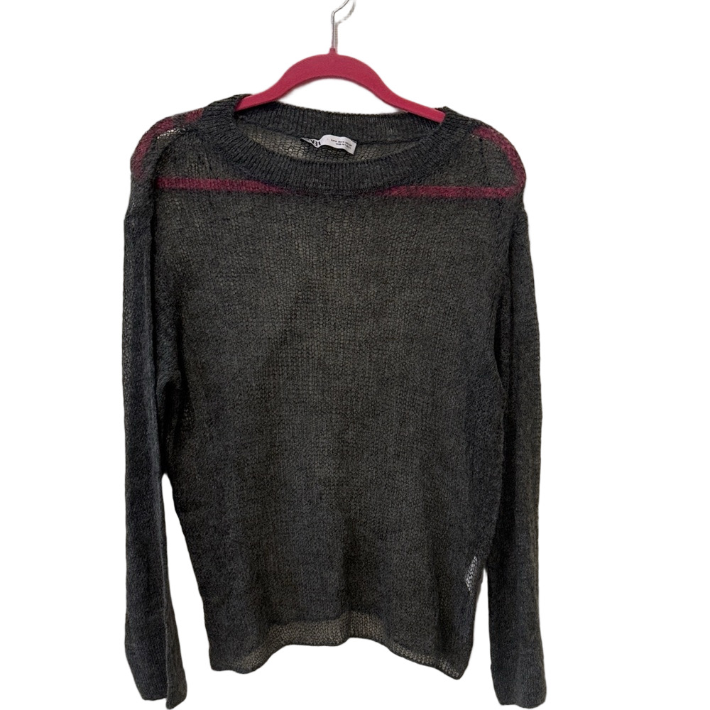 Zara Charcoal Gray Lightweight Knit Sweater